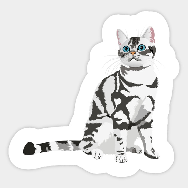 American Shorthair Cat Sticker by NorseTech